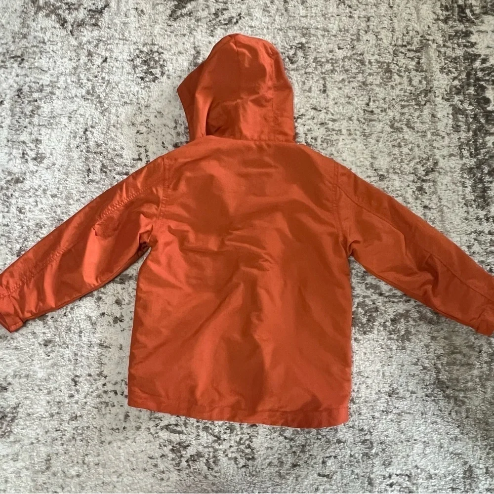 Gap Kids Orange Windbreaker Rain Lightweight Hooded Jacket size large 10